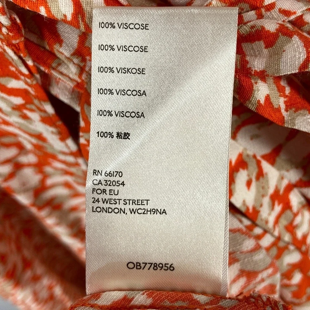 Free People French Quarter Wrap Mini Dress in‎ Pop Combo Orange Womens Small